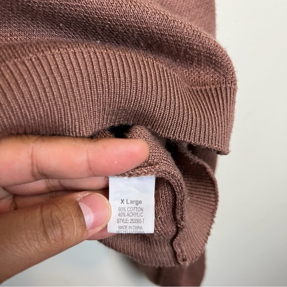 POOF Mauve Balloon Sleeve Long Sleeve Sweater Size XL Women - Picture 6 of 8